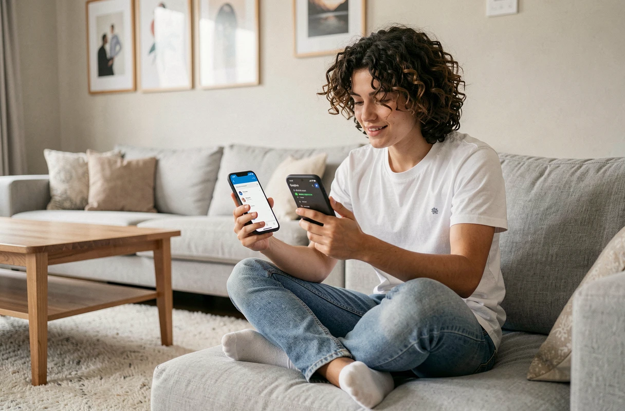 Jeune personne explorant les options développeur du Pixel 8a pour améliorer les performances sans application